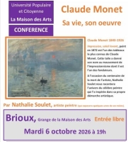 🎨 Claude Monet, sa vie, son œuvre – Maison des Arts – Brioux-sur-Boutonne