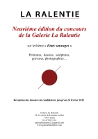 Neuvième édition du concours de la Galerie la Ralentie