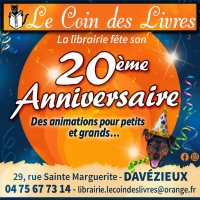 20eme Anniversaire - Le coin des livres - Davézieux