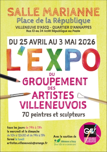 Groupement des Artistes Villeneuvois - Salle Marianne, Villeneuve-d'Ascq