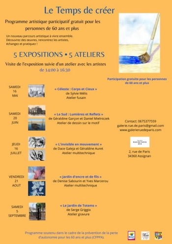 Le Temps de Creer – Expositions et Ateliers - Assignan