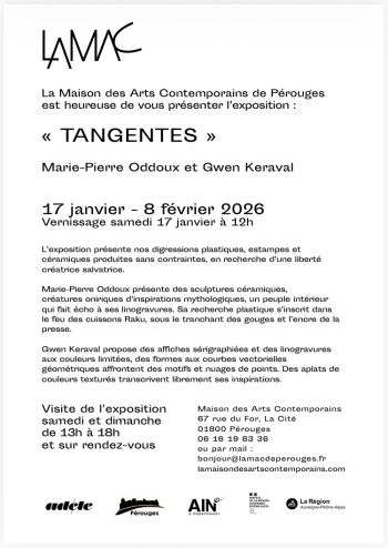 Tangentes - Gwen Keraval et Marie-Pierre Oddoux - MAC de Pérouges
