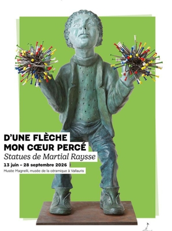 D’une flèche mon cœur percé – Statues de Martial Raysse - Vallauris - France
