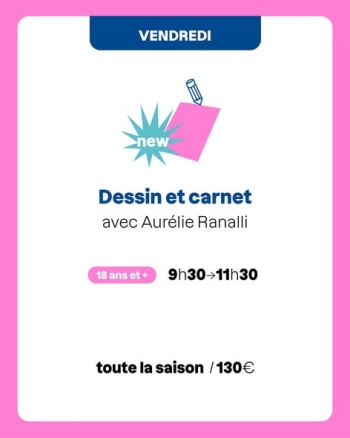 Dessin et carnet avec Aurélie Ranalli - Maison de la culture - Tournai