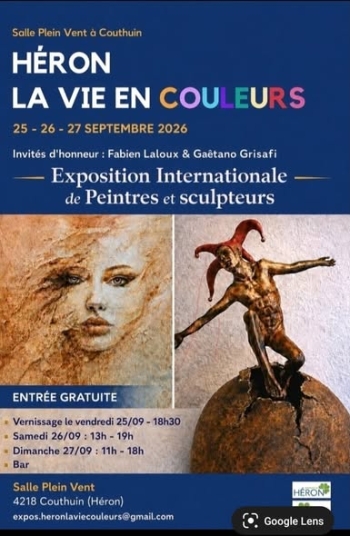 🎨 Héron, la vie en couleurs – Salle Plein Vent – Couthuin