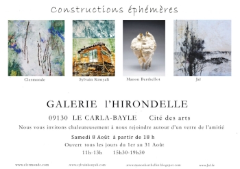 Constructions éphémères - Galerie L’Hirondelle - Le Carla-Bayle