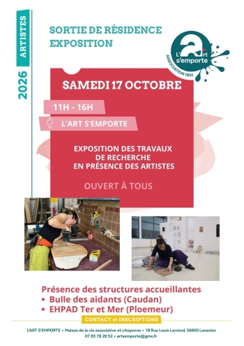 Sortie de résidence – L’Art s’emporte – Lanester