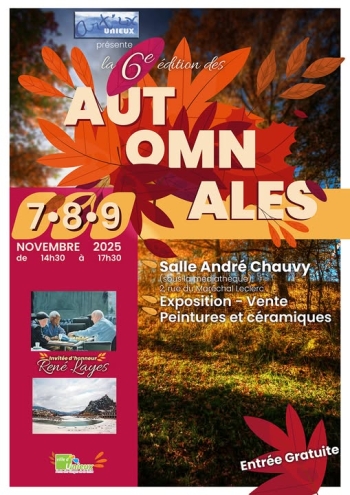 6ème édition des AUTOMNALES - Salle André Cauvy - Lucé