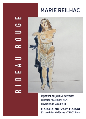 Rideau rouge - Marie Reilhac Galerie du Vert Galant - Paris 1er