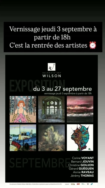 Exposition de septembre – Galerie Wilson – Blois