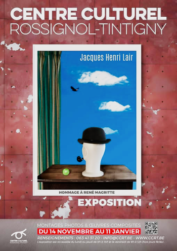 Hommage à René Magritte - Rossignol, Tintigny, Belgique