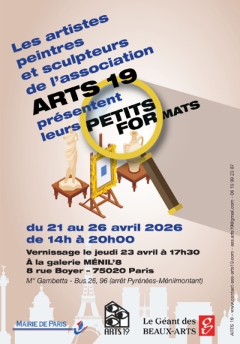 Exposition Collective EXPO PETITS FORMATS - Galerie Ménil’8 - Paris