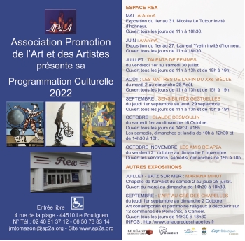 Programmation Culturelle – Association Promotion de l’Art et des Artistes