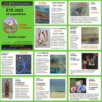 Expositions d'été aux Arts Buissonniers