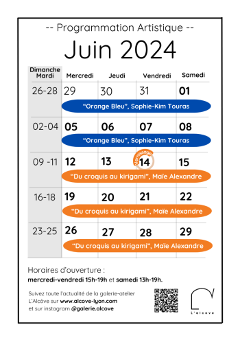 Galerie L'Alcove JUIN 2024