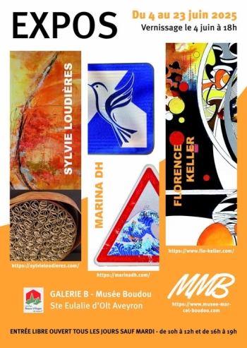 3 artistes : Marina DH @FlorenceKeller et Sylvie Loudieres - Musée Marcel Boudou
